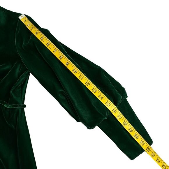Vintage Green Velvet 60’s Maxi Dress Size 10 - Picture 13 of 17